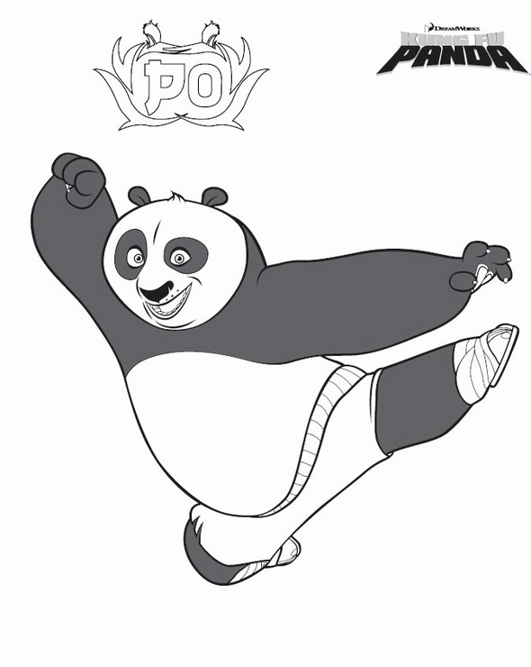 Kung fu panda Kleurplaten