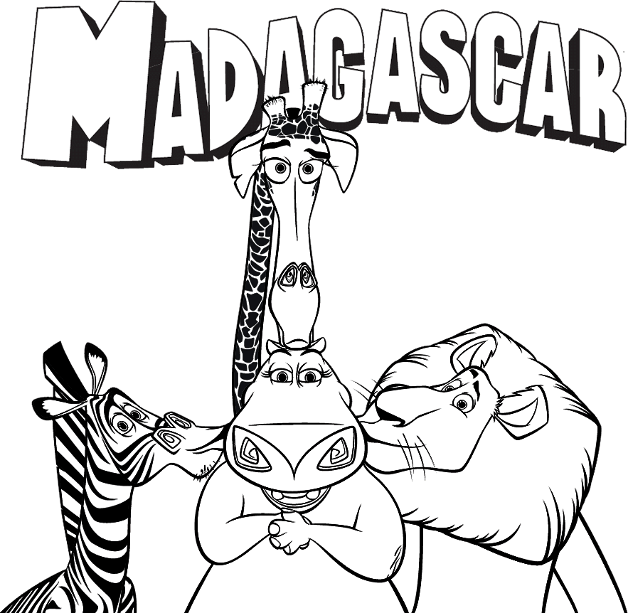 Madagascar Kleurplaten