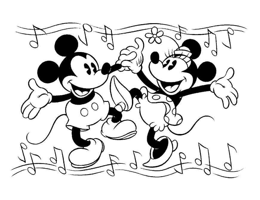 Mickey mouse Kleurplaten